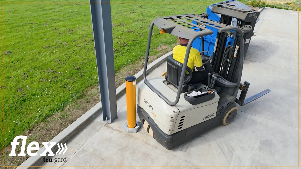 Load video: Tru-Gard Flex Barriers and Bollards